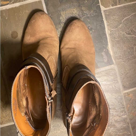 Franco Sarto Brown Leather Ankle Boots - Picture 6 of 7